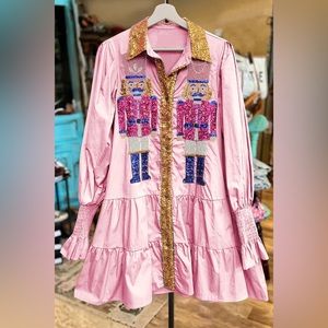 COPY - Pink Sequin Nutcracker Dress Size Small